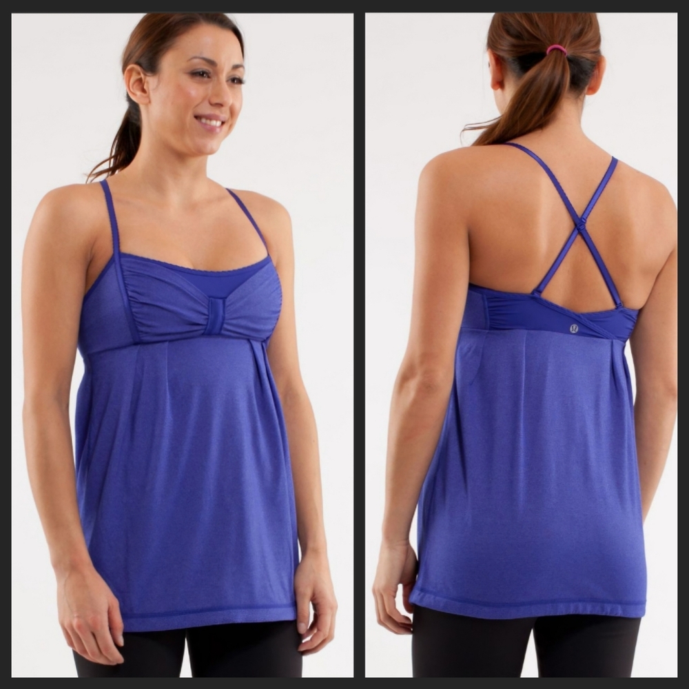 NWOT Lululemon Graceful Flow Tank Top Adjustable Pigment Blue Women's 4